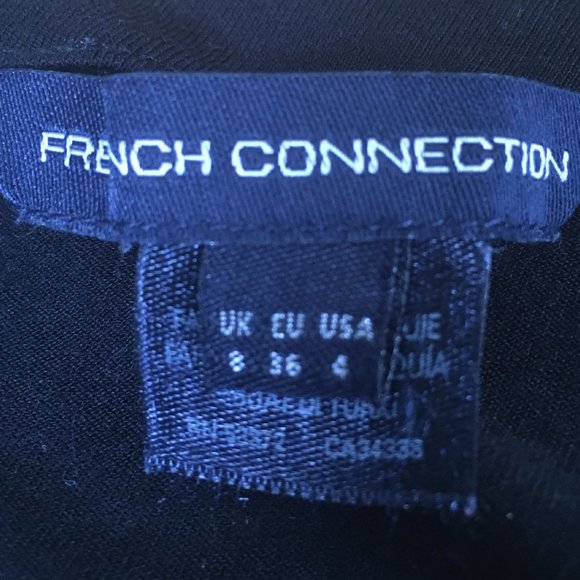 French Connection Black A-Line Dress US 6 / UK 8 - Picture 3 of 5